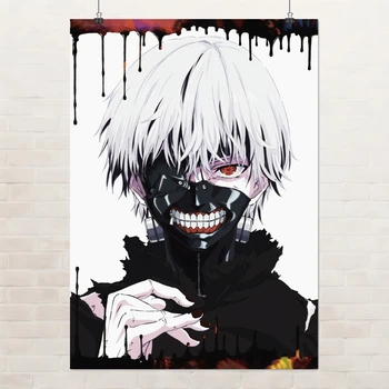Постер Токийский гуль, Кэн Канэки в маске, Tokyo ghoul, аниме постер, A3 42×30 см (id2818)