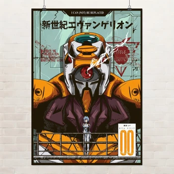 Постер Евангелион, Рей Аянами, Neon Genesis Evangelion, EVA Unit 00, аниме декор, A3 42×30 см (id5032)
