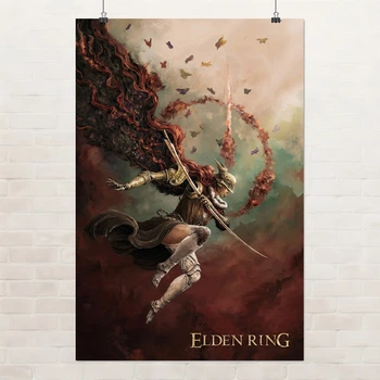 Постер Кольцо Элдена, Маления, Elden Ring, Malenia, плакат для геймера, A3 42×28 см (id6555)