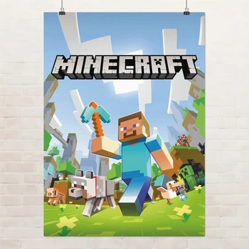 Постер Майнкрафт, Minecraft, декор комнаты подростка, A2 60×43 см (id4390)