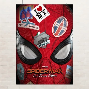 Постер Человек-Паук: Вдали от дома, Spider-Man: Far from Home (2019), супергеройский плакат, A3 42×30 см (id3827)