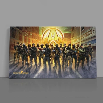 Інтер'єрна картина Контрстрайк, Counter-Strike, CS:GO Global Offensive, декор кімнати геймера, 24×42 см (id2336)