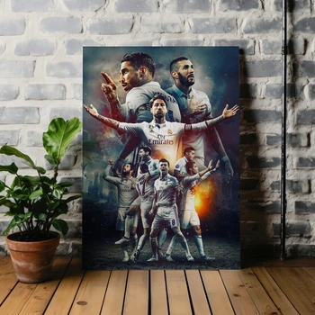 Інтер'єрна картина Реал Мадрид, футболісти клубу, Real Madrid, спорт, футбол, 42×30 см (id6307)