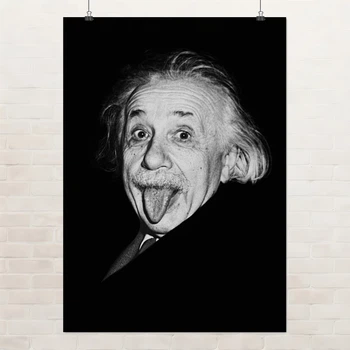 Постер Альберт Эйнштейн с высунутым языком, Albert Einstein, A3 42×30 см (id1301)