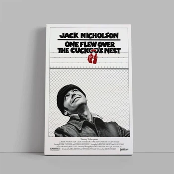 Інтер'єрна картина Пролітаючи над гніздом зозулі, One Flew Over the Cuckoo's Nest, Джек Ніколсон, 60×40 см (id7289)