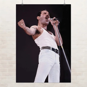 Постер Фредді Мерк'юрі, Freddy Mercury, Queen, Квін, концертне ретро фото, рок, A3 29×42 см (id7287)