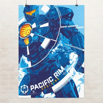 Постер Тихоокеанский Рубеж, Pacific Rim, меха, робот, кайдзю, A3 42×30 см (id1793)