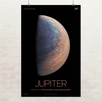 Постер Юпитер, Jupiter, NASA, НАСА, космос, астрономия, A3 42×27 см (id7112)