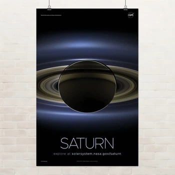 Постер Сатурн, Saturn, NASA, НАСА, космос, астрономия, A3 42×27 см (id7134)