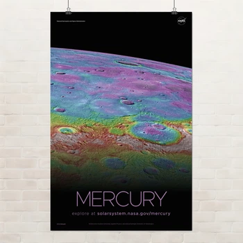 Постер Меркурий, Mercury, NASA, НАСА, космос, астрономия, A3 42×27 см (id7118)