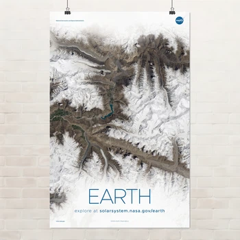 Постер Земля, Earth, NASA, НАСА, космос, астрономия, A3 42×27 см (id7100)