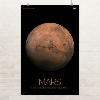 Постер Марс, Mars, NASA, НАСА, космос, астрономия, A3 42×27 см (id7113)