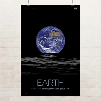 Постер Земля, Earth, NASA, НАСА, космос, астрономия, A3 42×27 см (id7097)
