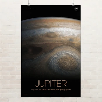 Постер Юпитер, Jupiter, NASA, НАСА, космос, астрономия, A3 42×27 см (id7111)