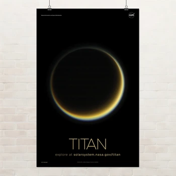 Постер Титан, Titan, NASA, НАСА, космос, астрономия, A3 42×27 см (id7144)