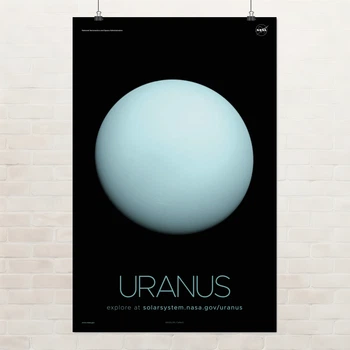 Постер Уран, Uranus, NASA, НАСА, космос, астрономия, A3 42×27 см (id7147)