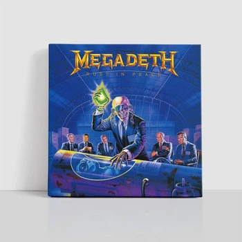 Интерьерная картина Megadeth, "Rust In Peace" (1990), метал, рок, 30×30 см (id7179)