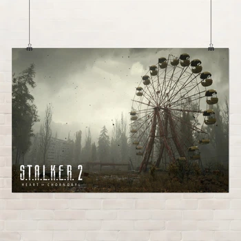 Постер Сталкер 2, Stalker 2, радіація, Прип'ять, Чорнобиль, A3 28×42 см (id7202)
