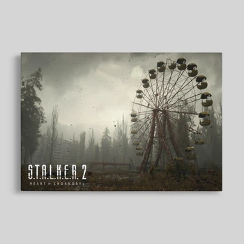 Интерьерная картина Сталкер 2, Stalker 2, радиация, Припять, Чернобыль, 28×42 см (id7202)