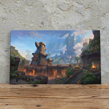 Интерьерная картина Варкрафт, WoW, WarCraft, The War Within, Isle of Dorn, MMORPG, 24×42 см (id7194)