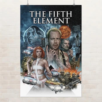 Постер Пятый элемент, The Fifth Element (1997), боевик, Брюс Уиллис, A3 42×28 см (id7244)