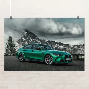 Постер BMW M3 Sedan (G80) Competition, авто постер, A3 28×42 см (id7252)
