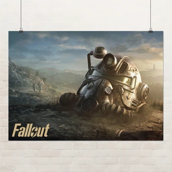 Постер Фаллаут, шлем от силовой брони, Fallout, A3 30×42 см (id2175)