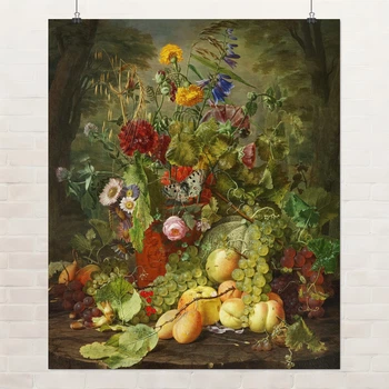 Постер Отто Дидрик Оттесен, Композиция с полевыми цветами, Still Life, репродукция картины, A2 60×50 см (id7040)