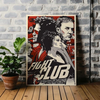 Интерьерная картина Бойцовский клуб, Fight Club (1999), культовое кино, 42×30 см (id6280)