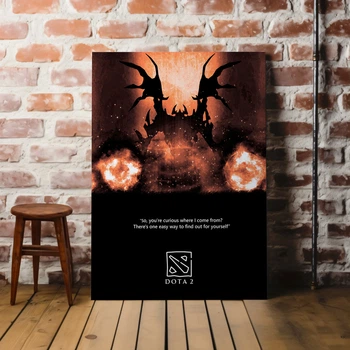 Интерьерная картина Дота 2, СФ, Невермор, Shadow Fiend, Nevermore, Dota 2, плакат для геймера, 42×30 см (id1119)