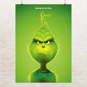 Постер Отдыхающий Гринч, Grinch (2018), декор в комнату дитини, A3 42×30 см (id3617)