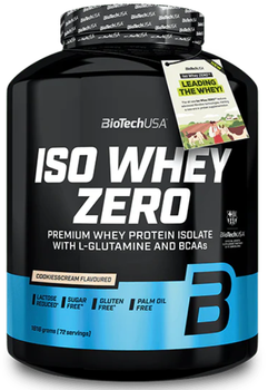 Сироватковий ізолят протеїну BioTechUSA Iso Whey Zero порошок 1816 г Cookies Cream (5999076263929)