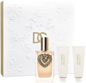 Zestaw damski Dolce&Gabbana Devotion Woda perfumowana 100 ml + Żel pod prysznic 50 ml + Balsam do ciała 50 ml (8056669924029)