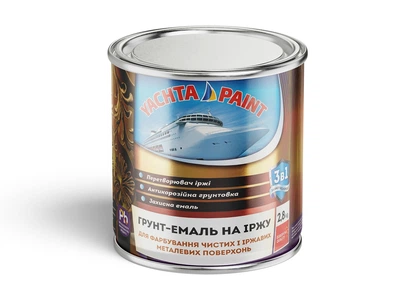 Грунт-емаль 3 в 1 Красный 2.8 кг Yachta Paint