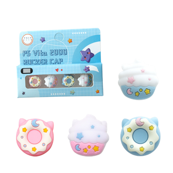 Набор из 4 накладок на стики для PlayStation Vita Donut Blue/Pink