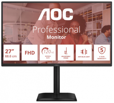 Монітор 27" aoc 27e4u Black