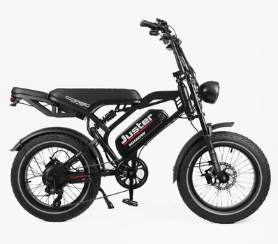 Електрофетбайк Corso JUSTER 20" 1000W 48V 18Ah, сталь, до 150кг, запас ходу до 60км, чорний