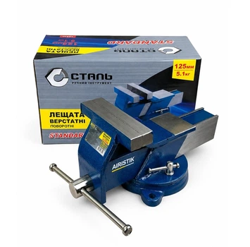 Тиски Сталь 125 мм 4.8 кг Standart 47135 Тиски поворотные
