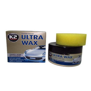 Полироль кузова с воском К2 ULTRA WAX, 250 мл, + губка (57087)