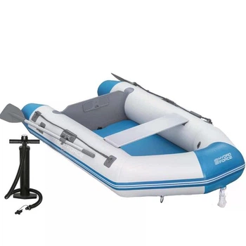 Надувная лодка Bestway 65046 Caspian Elite серо-синяя двухместная до 280 кг с веслами и ручным насосом 230х130х33 см (9-163-65046 BW)
