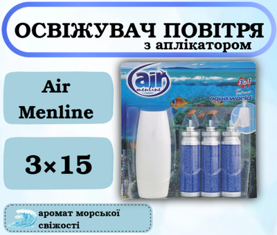 Освежитель воздуха с аппликатором Air Menline Аквамир 3х15 мл