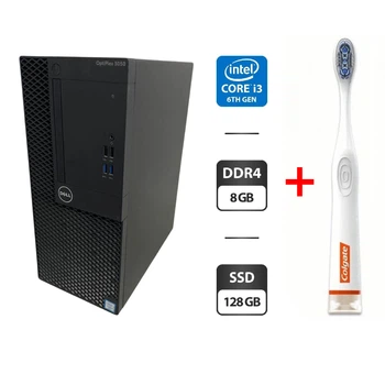 Компьютер Dell OptiPlex 3050 Tower / Intel Core i3-6100 (2 (4) ядра по 3.7 GHz) / 8 GB DDR4 / 128 GB SSD / Intel HD Graphics 630 б/у + Подарок Умная интерактивная зубная щетка Colgate Connect M1 / Bluetooth