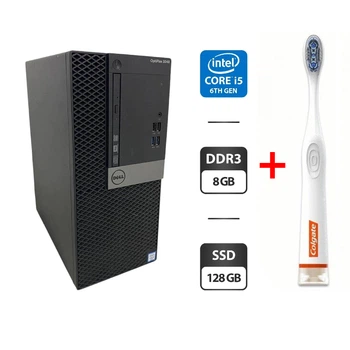 Компьютер Dell OptiPlex 3040 Tower / Intel Core i5-6400 (4 ядра по 2.7 - 3.3 GHz) / 8 GB DDR3 / 128 GB SSD / Intel HD Graphics 530 / DVD-ROM б/у + Подарок Умная интерактивная зубная щетка Colgate Connect M1 / Bluetooth