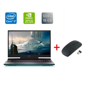 Ігровий ноутбук Dell G7 7700 / 17.3" (1920x1080) IPS / Intel Core i7-10750H (6 (12) ядер по 2.6 - 5.0 GHz) / 16 GB DDR4 / 512 GB SSD / nVidia GeForce RTX 2070, 8 GB GDDR6, 256-bit / WebCam / HDMI / Windows 10 б/в + Подарунок Бездротова миша / USB