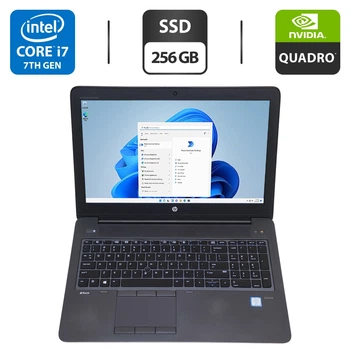 Мобільна робоча станція HP ZBook Studio G4 / 15.6" (1920x1080) IPS / Intel Core i7-7820HQ (4 (8) ядра по 2.9 - 3.9 GHz) / 16 GB DDR4 / 256 GB SSD / nVidia Quadro M2200, 4 GB GDDR5, 128-bit / WebCam б/в