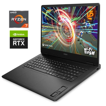 Игровой ноутбук HP Omen 17-db0047nr / 17.3" (2560x1440) IPS / AMD Ryzen 7 8845HS (8 (16) ядер по 3.8 - 5.1 GHz) / 16 GB DDR5 / 1000 GB SSD / nVidia GeForce RTX 4070, 8 GB GDDR6, 128-bit / WebCam / Win 11 б/у