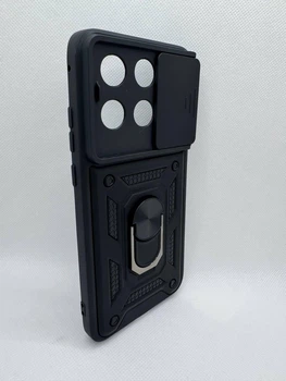 Противоударный чехол Defense Ring для Motorola Edge 70 Fusion с кольцом Черный