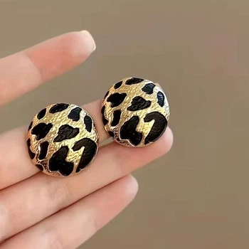 Женские сережки jewelry Черно-золотистые