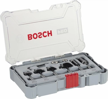 Набор кромочных фрез Bosch PRO, хвостовик 6 мм, 6 шт (2607017468)