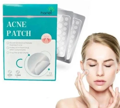 Пластырь от бородавок, натоптышей и папиллом Acne Patch, 72 шт, устраняют зуд и шелушение на коже, гидроколлоидный, лечебный